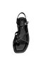 Elit Raveena Women's Genuine Leather Orthopedic Flat Sandals Black - 6
