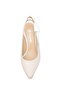 Elit Amina Women's Genuine Leather Classic Heeled Shoes Beige - 6