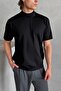 Men's Oversize Half Fisherman Knitwear Short Sleeve T-Shirt - 4