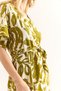 Women's Patterned Oil Green V-Neck Belted Woven Mini Shirt Dress Elb-19002380 - 7