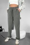 Linen Trousers Hambez Bottom Sweatpants Comfortable Fit Large Size Raw Linen Unisex Relaxed (Smoked) - 2
