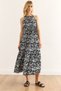 Women's Black Floral Halter Neck Belted Woven Viscon Dress Elb-19001548