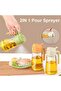 Double Function Large Size 600 ml Glass Sprayed Oil Pot - 6