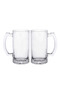 2 Pack Beer Glasses with Transparent Handles - 2