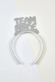 5 Pieces Silver Team Bride Glitter Eva Crown Gray Silver Color Bachelorette Bride to Be Celebration Party Bridesmaid Crown - 3