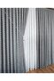 Linen Textured Bearded Smoked Board Background Curtain Luxury Heavy Weight Single Wing 1/3 Frequently Pleated - 6