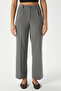 Women's City Elastic Waist Poly Viscose Anthracite Woven Trousers - 2