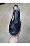 Women's Inside-Outside Genuine Leather Anatomic Sole Thick Heel Open Sandal Shoes - 2