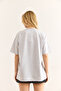 Women's Gray Melange Leopard New York Printed 2 Thread Comfortable Fit T-Shirt Tsh-19000849 - 2