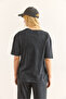 Women's Anthracite Leopard Printed Washable T-Shirt Tsh-19000898 - 5