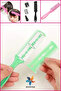 Practical Hair Razor Manual Detangling Comb Double Razor Scraping Comb - 2