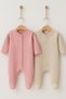 2-Piece Baby Girl Newborn Jumpsuit Set Floral Patterned Stretchy Snap Jumpsuit Hospital Release Baby Gift