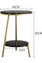 Metal and marble side table 55x40x30 cm - 2