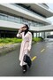 Deluna Belt Detail Long Trench Coat Tns-4389 - 3