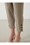Linen Look Women's Trousers with Elastic Waist (S5) - 3
