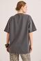 Oversize Crew Neck Basic Tshirt Smoked - 5
