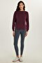 Women's Super Slim Elastic Waist Interlock Standard Size Normal Waist Anthracite Tights - 4