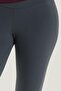 Women's Super Slim Elastic Waist Interlock Standard Size Normal Waist Anthracite Tights - 3