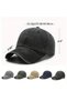 Unisex Washable Vintage Cap Sports Baseball Cap Adjustable Back 2 Pieces Black-Khaki - 2