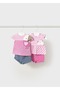 Baby Girl 4-Piece T-Shirt Shorts Set Pink 1670