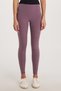 Women's Super Slim Elastic Waist Interlock Standard Size Normal Waist Dusty Rose Tights