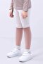 95% Cotton 3 Pcs Girls Leggings Set - Long, Capri and Shorts Model Ecru - 4