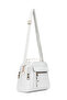 Women's Three-Compartment Crisscross Strap Hand and Shoulder Bag