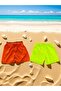 2 Swim Shorts - 2 Pockets with Mesh Inside, Waist Rubber and Tie Drawstring - 2