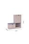 Alegra 23-Pair Shoe Cabinet With Seat-Light Brown L120xw40xh120cm - 7