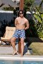 Men's Quick Dry Pocket Patterned Swim Shorts-25140