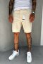 Cream Color Denim Fabric Men's Jean Jeans Shorts Mz500