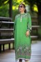 Dominant Collar Ballon Sleeve Pocket Etnic Printed Large Size Cotton Viscose Large Size Dress