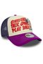 Graphic Trucker Unisex Purple Hat - 3