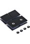 Ranbo 304 Stainless Steel 180 Degree Square Frameless Glass Clamp Connector/Shower Door Fixed Panel/