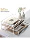 Acrylic Desk Organizer with Drawer, 2-Tier Paper Tray for Letter/A4 Paper, Home Office Supplies - 5