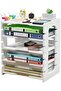 5-Tier Adjustable Letter Tray Organizer, Desk Document File Sorter for A4 Paper, Home Office