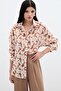 Patterned Viscose Shirt - Brown - 4