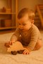 Wooden Handmade Natural Montessori Rhino Wheel Toy - 5057 - 3