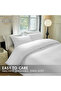 3-Piece Duvet Cover Set, 100% Cotton Stripe Sateen Fabric, White - 7