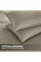 3-Piece Duvet Cover Set, 100% Cotton Stripe Sateen Fabric, Stone - 6