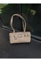Belt Detailed Women's Shoulder Bag Birdy Beige - 6