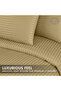3-Piece Duvet Cover Set, 100% Cotton Stripe Sateen Fabric, Bronze - 2