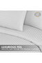 3-Piece Duvet Cover Set, 100% Cotton Stripe Sateen Fabric, White - 2