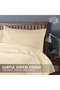 3-Piece Duvet Cover Set, 100% Cotton Stripe Sateen Fabric, Cream - 5