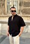 Mingan Men's Summer Cotton Shirt Lapel Short Sleeve Buttoned Comfortable Fit - 2