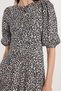 Women's Regular Fit Classic Cut Balloon Sleeve Leopard Print Dress - 3