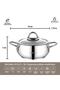 7 Piece Grand Stainless Steel Cookware and Teapot Set Suitable for All Stoves - 3