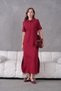 Polo Collar Short Sleeve Slit Relaxed Jersey Dress - 3