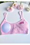 3-Piece Ribbed Girl Young Rope Strap Bustier Half Tank Top First Bra - 2