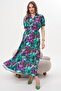 Double-Breasted Collar Dress with Glitter Waist